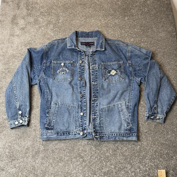 Phat Farm Men's Denim Jacket XL 18/20 Oversized 90s Y2K Hip